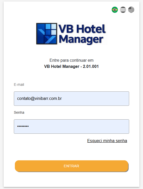 Tela de Login do Sistema VB